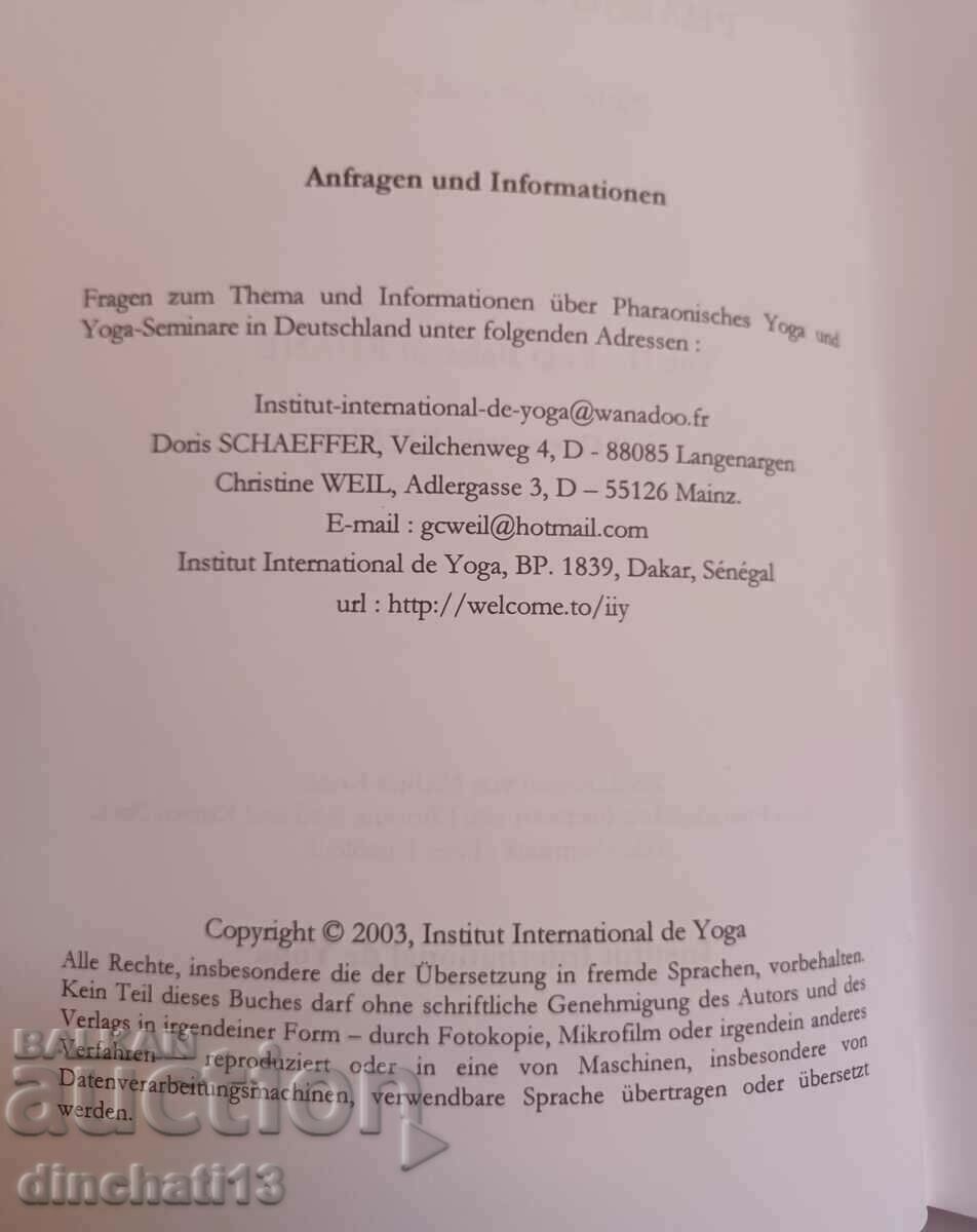 Auction  PHARAONISCHES YOGA. Yogi Dr. Babacar Khane - PHARAOHIAN YOGA