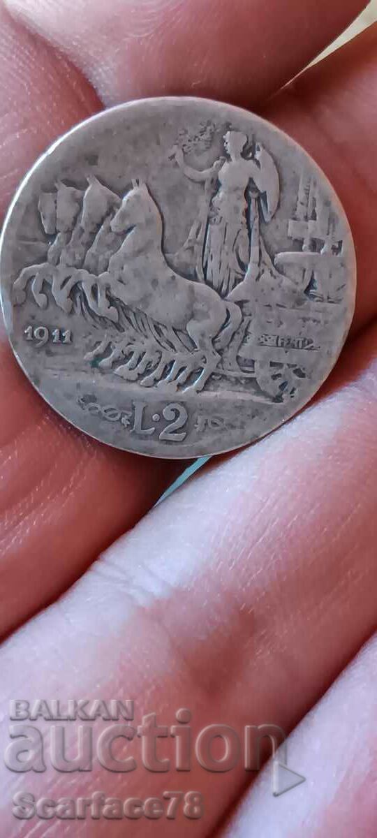 2 lire 1911 Italia
