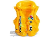 Children's inflatable life jacket yellow