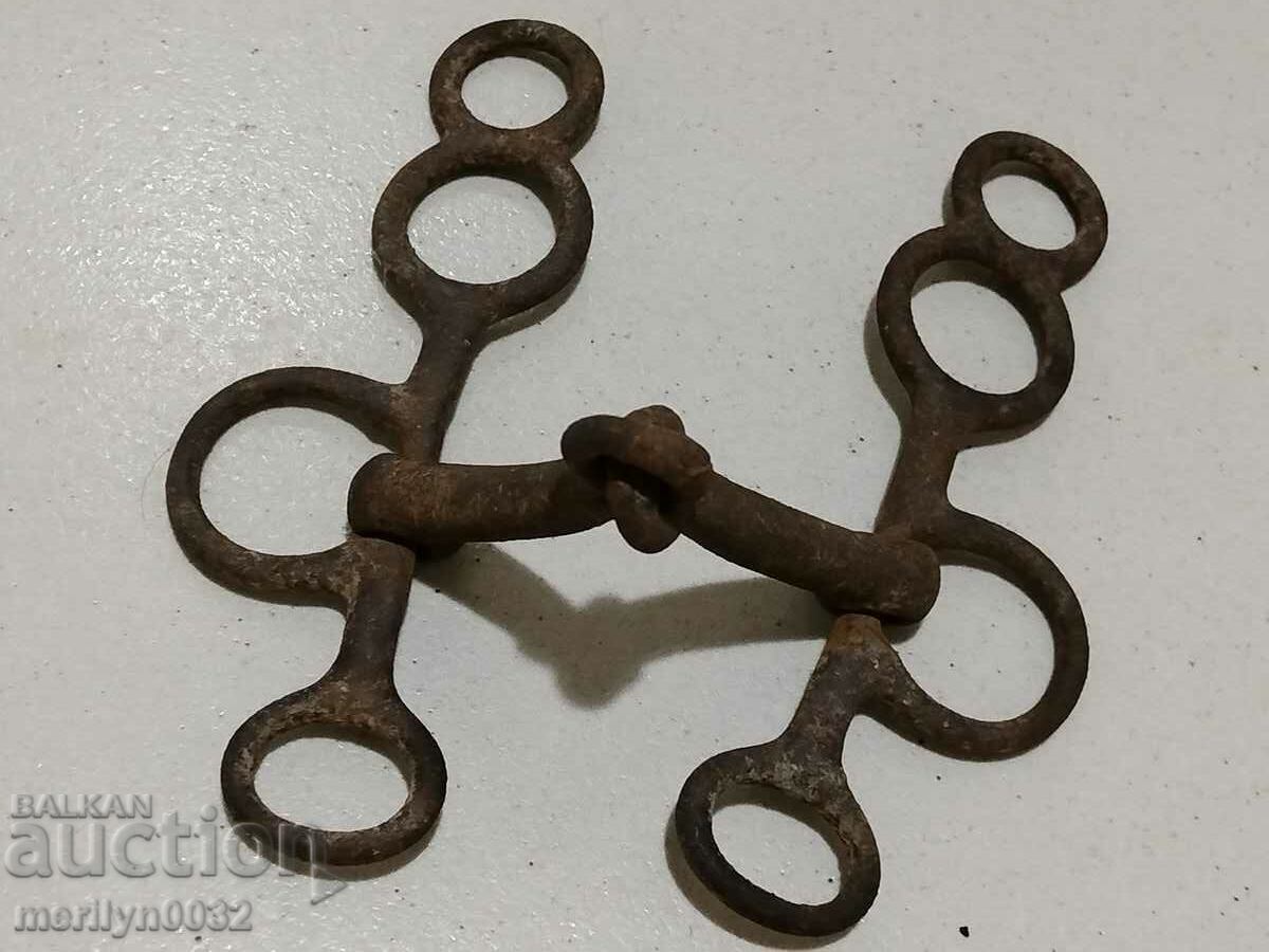 Old wrought bridle bridle wrought iron, harness - 7