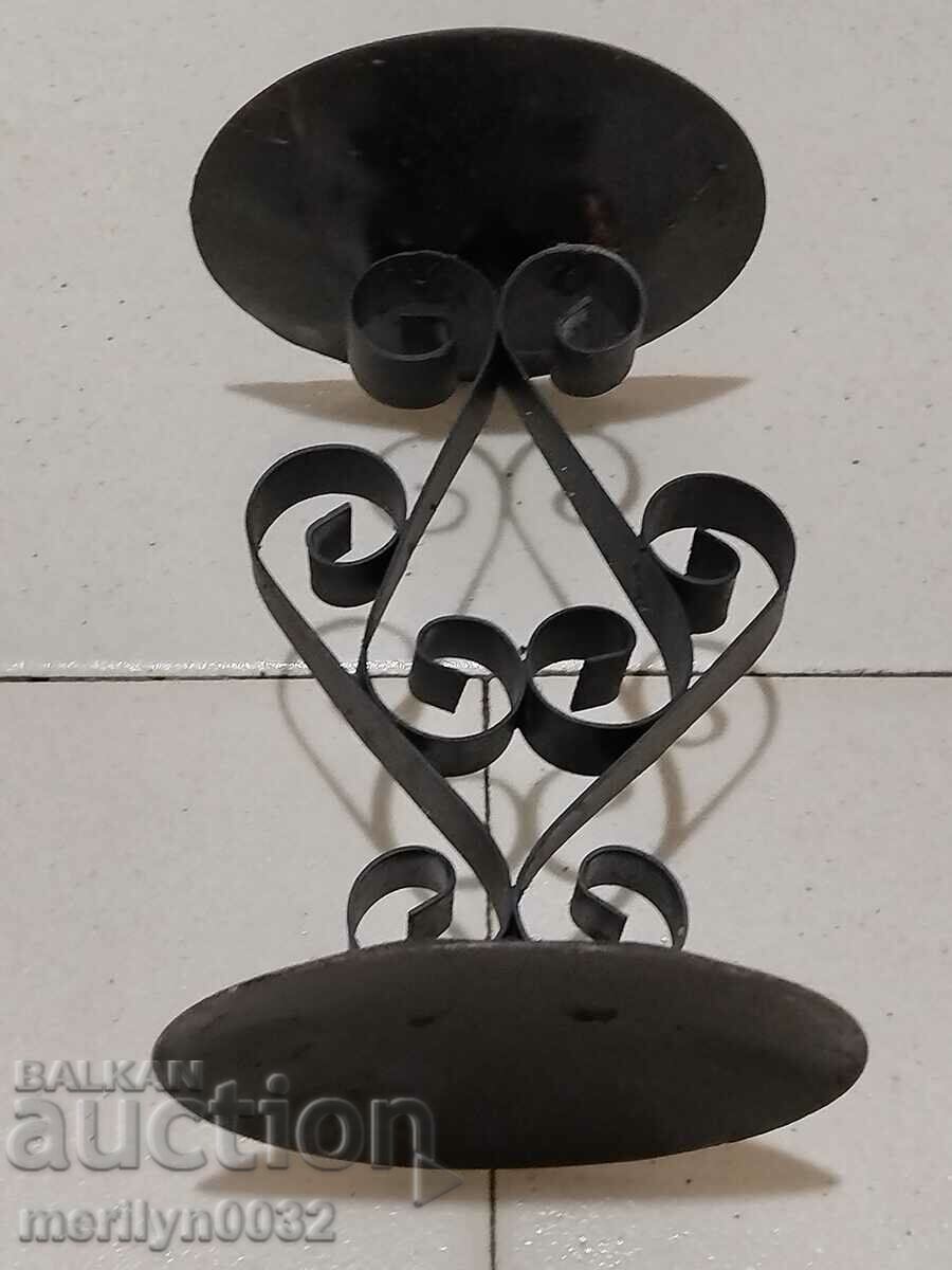 Old wrought iron candlestick lamp with price 39.00 BGN | € 19.94 Old wrought iron candlestick lamp with price 39.00 BGN | € 19.94