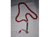Antique red amber rosary