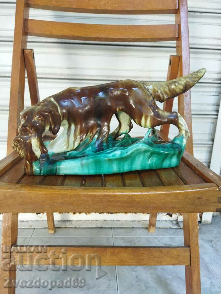 Figurină mare de câine de vânătoare