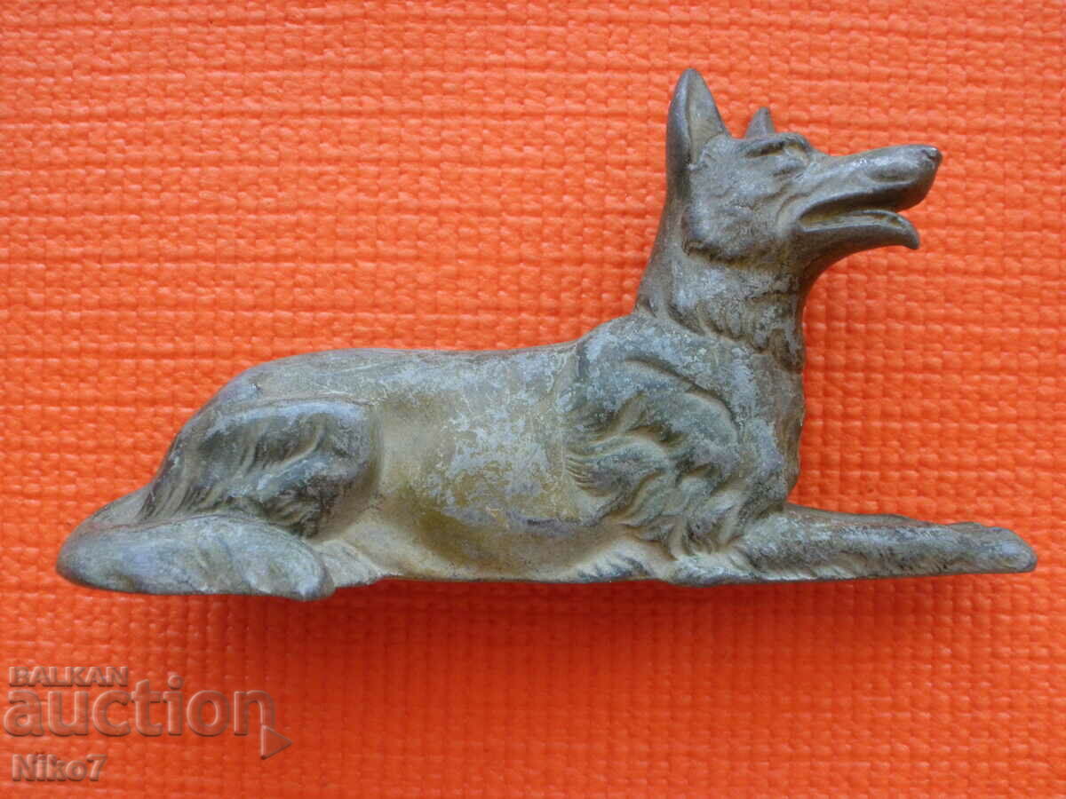 Old, metal statuette of a dog - "German Shepherd". with price 99.99 BGN | € 51.12 Old, metal statuette of a dog - "German Shepherd". with price 99.99 BGN | € 51.12