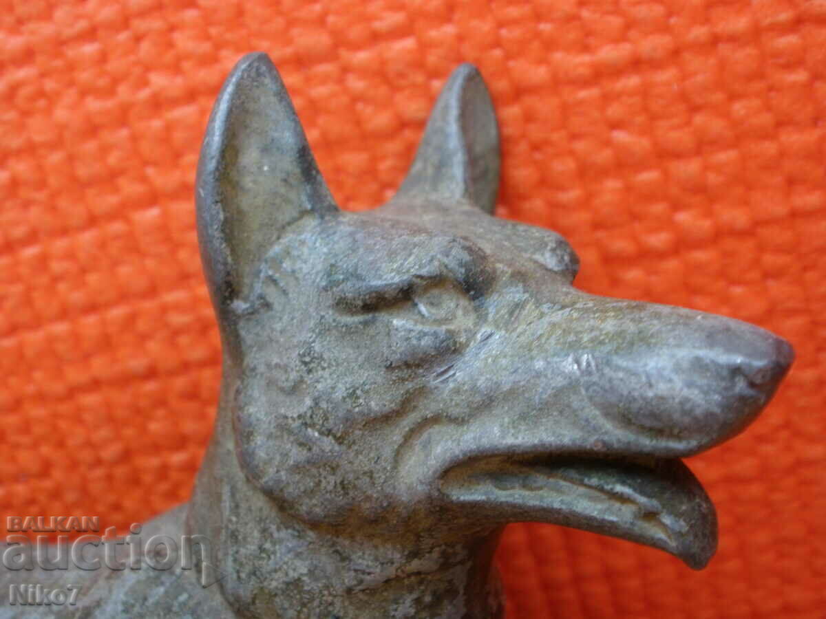 Old, metal statuette of a dog - "German Shepherd". - 5 Old, metal statuette of a dog - "German Shepherd". - 5