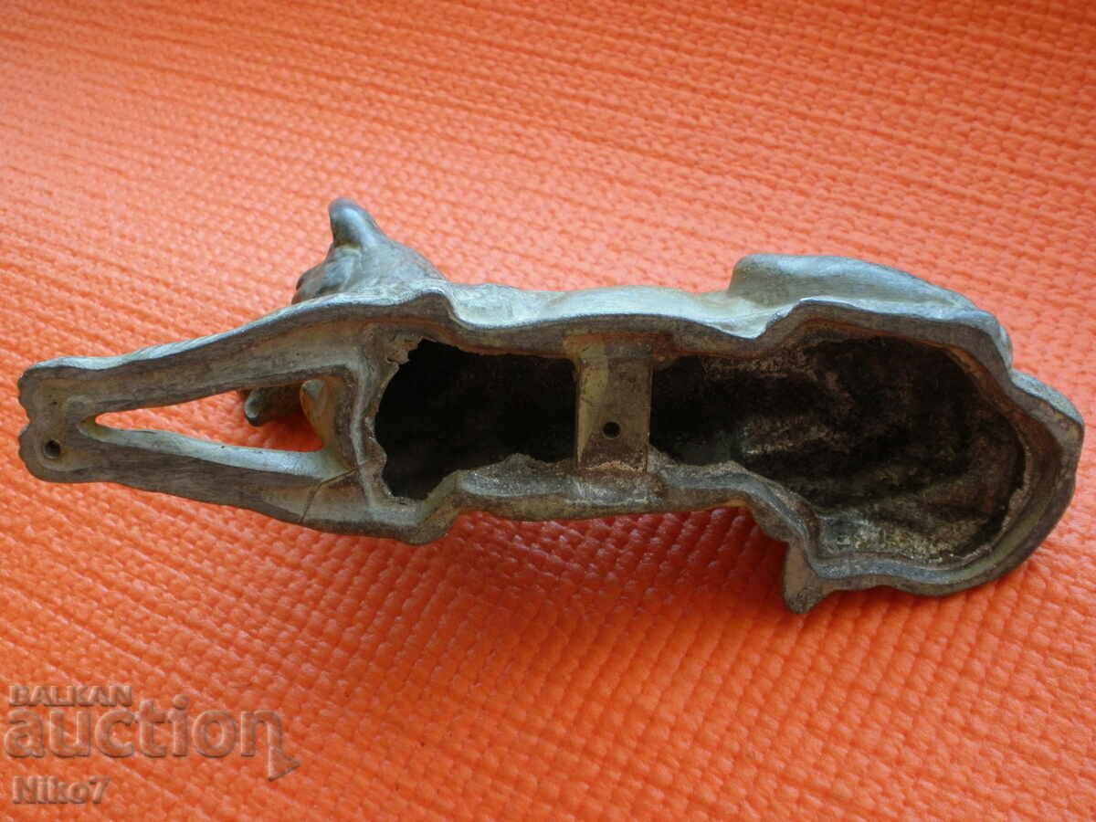 Old, metal statuette of a dog - "German Shepherd". - 6 Old, metal statuette of a dog - "German Shepherd". - 6