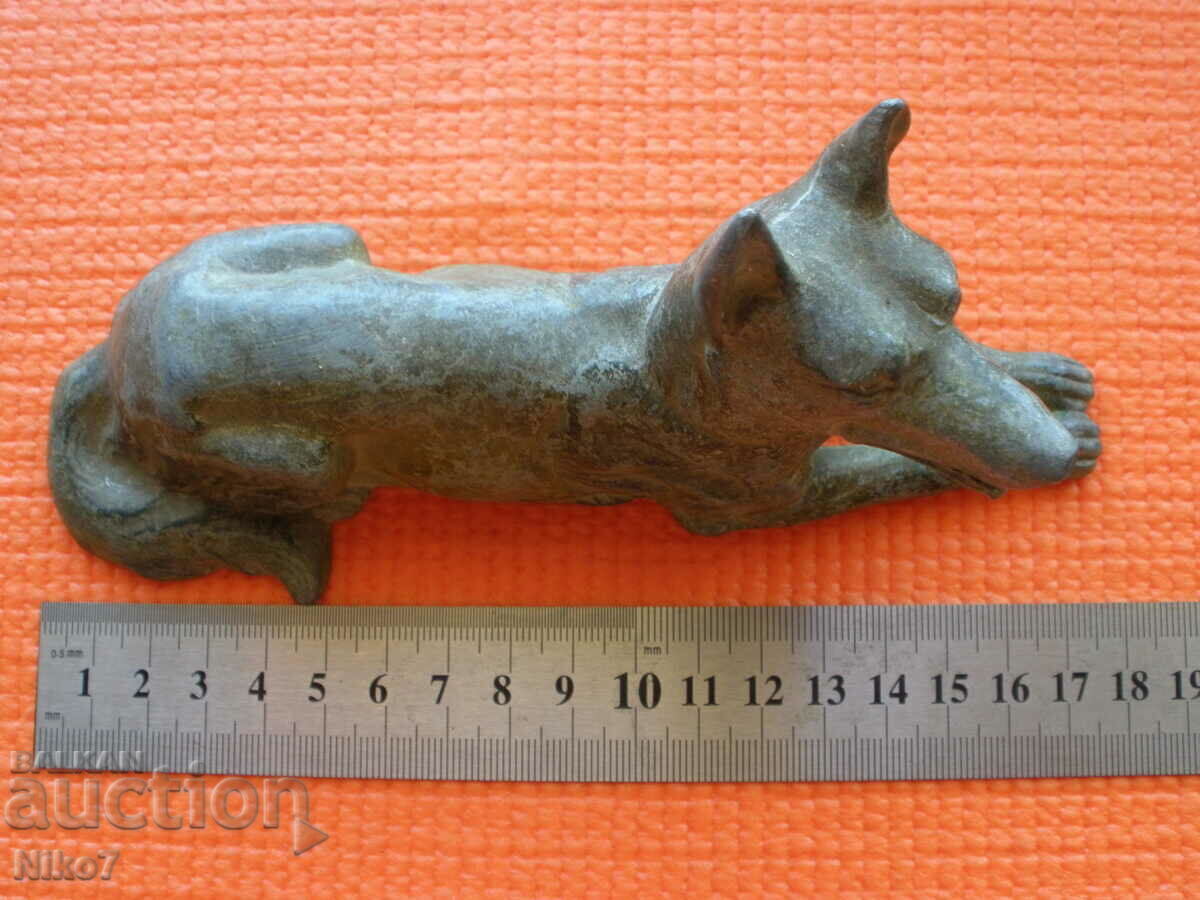 Old, metal statuette of a dog - "German Shepherd". - 7 Old, metal statuette of a dog - "German Shepherd". - 7
