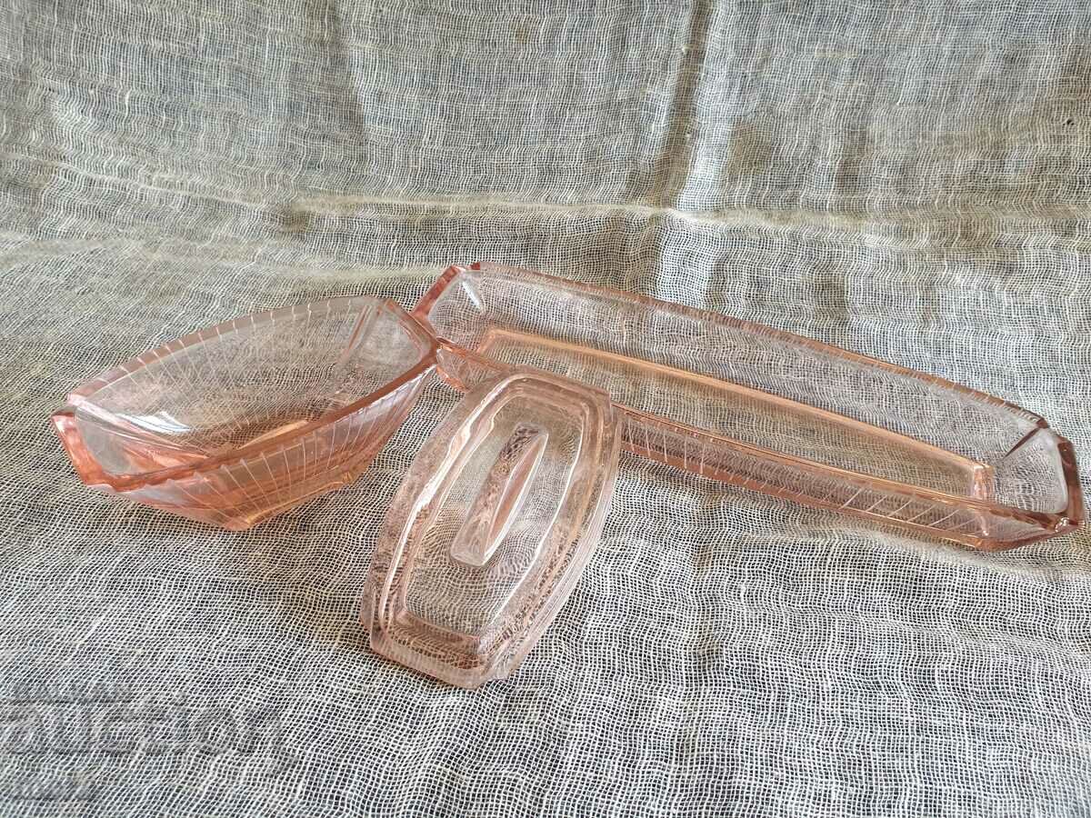 Delivery of Russian Crystal Colored Glass Cosmetic Set