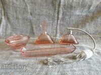 Russian Crystal Colored Glass Cosmetic Set