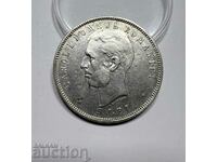 RARE silver Romania coin 5 LEI 1866-1906 Carol I