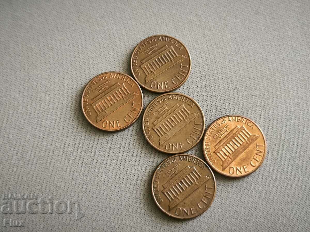 Lot de monede - SUA - 1 cent | 1975 - 1979