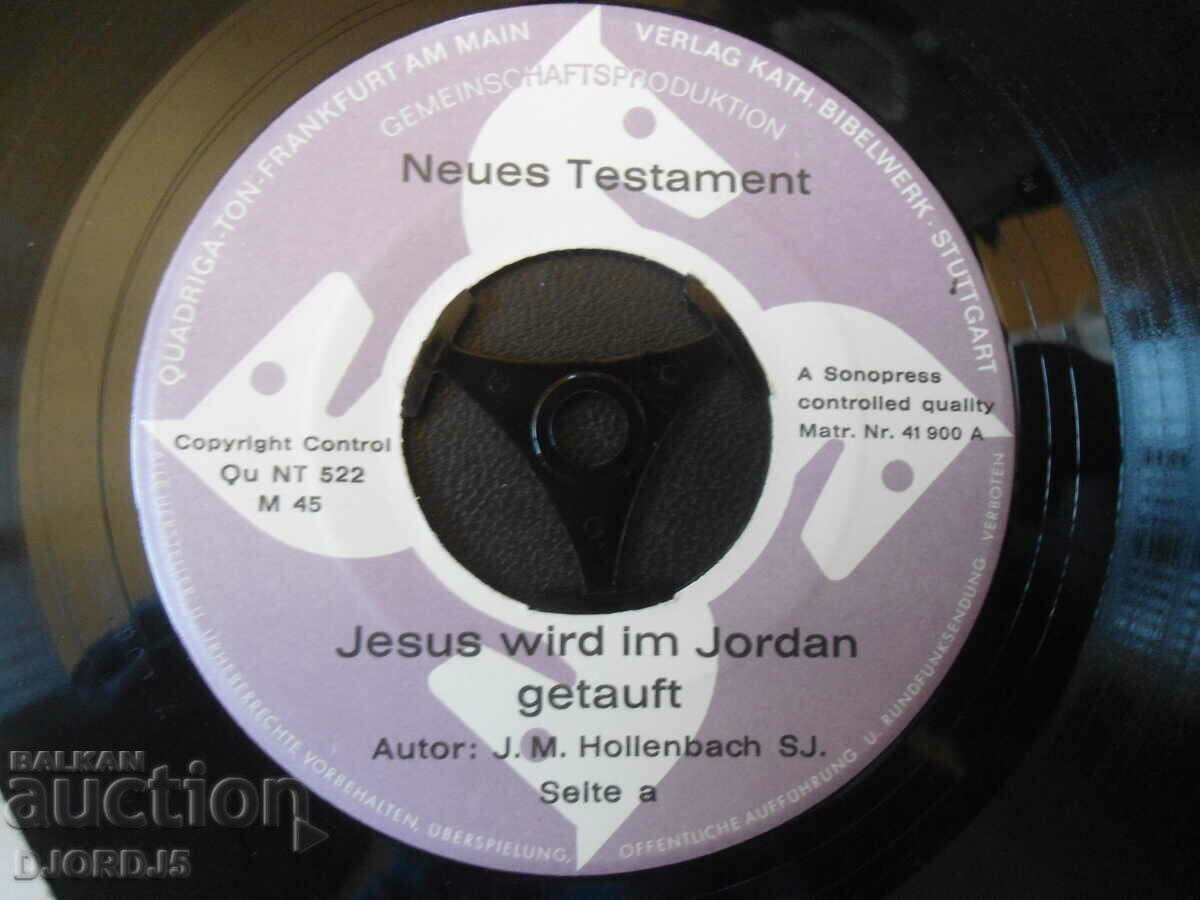 Auction Jesus auf der Hochzeit, gramophone record, small Auction Jesus auf der Hochzeit, gramophone record, small