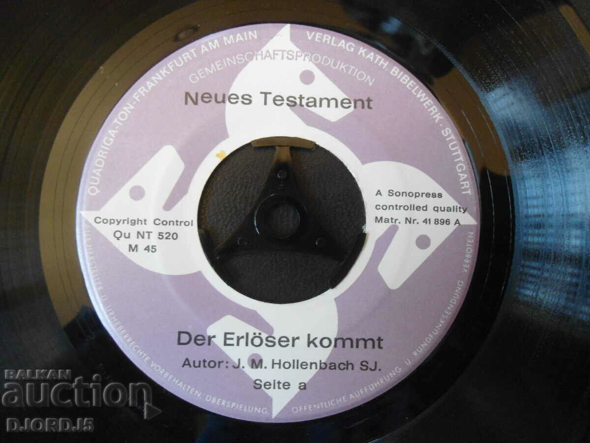 Auction  Zu Bethlehem geboren, gramophone record, small
