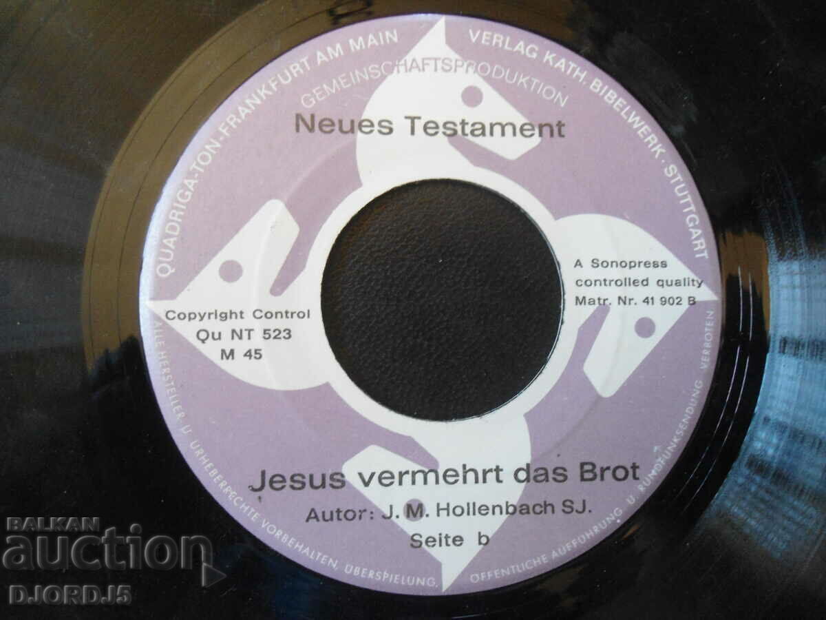 Auction Jesus helt die Kranken, gramophone record, small Auction Jesus helt die Kranken, gramophone record, small