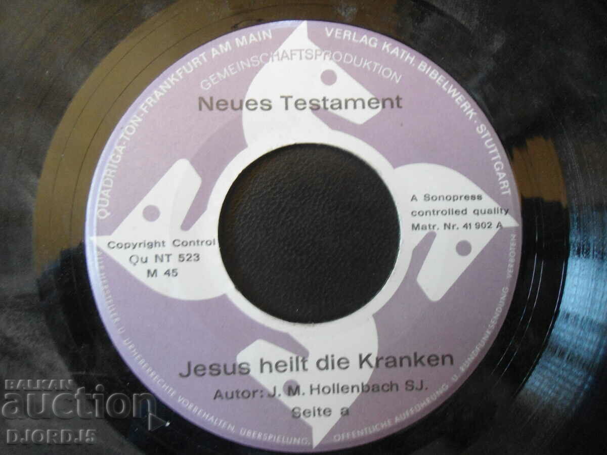 Delivery of Jesus helt die Kranken, gramophone record, small Delivery of Jesus helt die Kranken, gramophone record, small