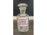 Παλιό Γυάλινο Βάζο Φαρμακείου Φαρμακείου PLUMBUM
