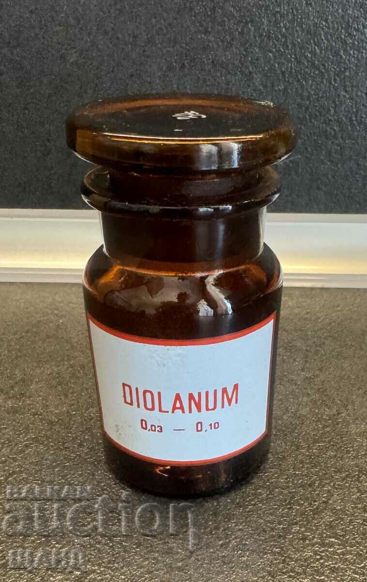 Παλιό Γυάλινο Βάζο Φαρμακείου DIOLANUM