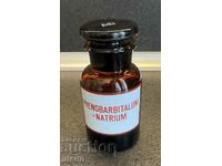 Old Glass Apothecary Bottle Jar Pharmacy PHENOBARBITA