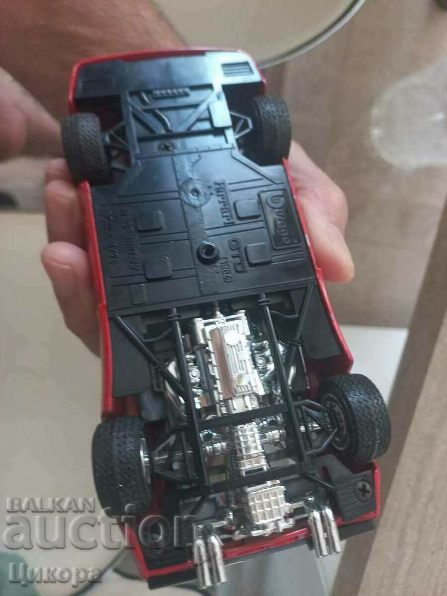 METAL TROLLEY FERRARI GTO 1984 BURAGO 1/24 - 7 METAL TROLLEY FERRARI GTO 1984 BURAGO 1/24 - 7