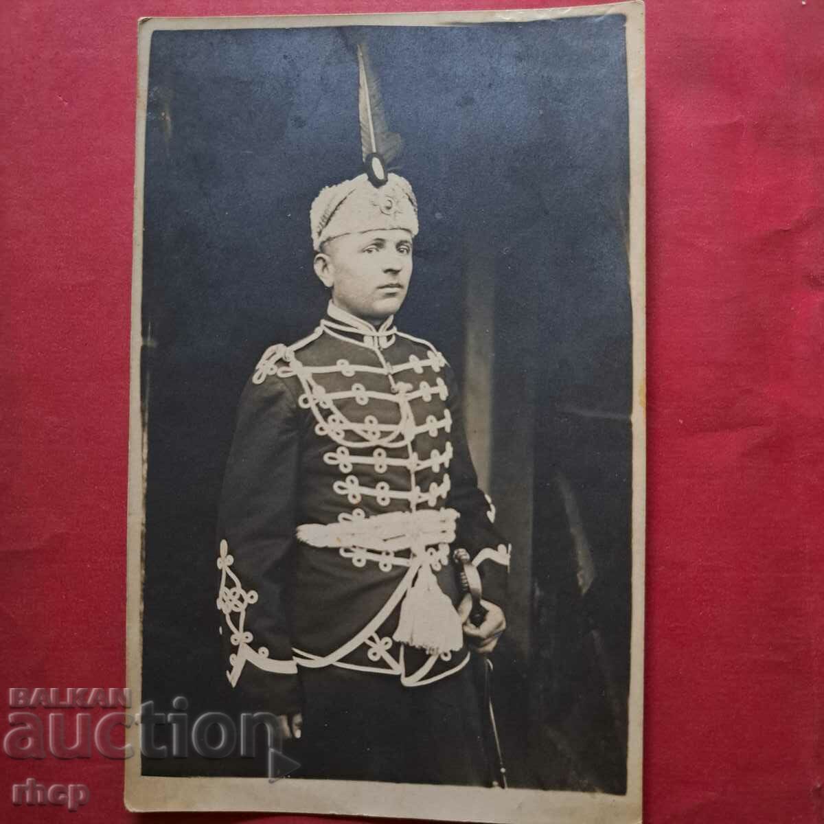 Φρουρός με ξίφος Βασίλειο της Βουλγαρίας παλιά φωτογραφία