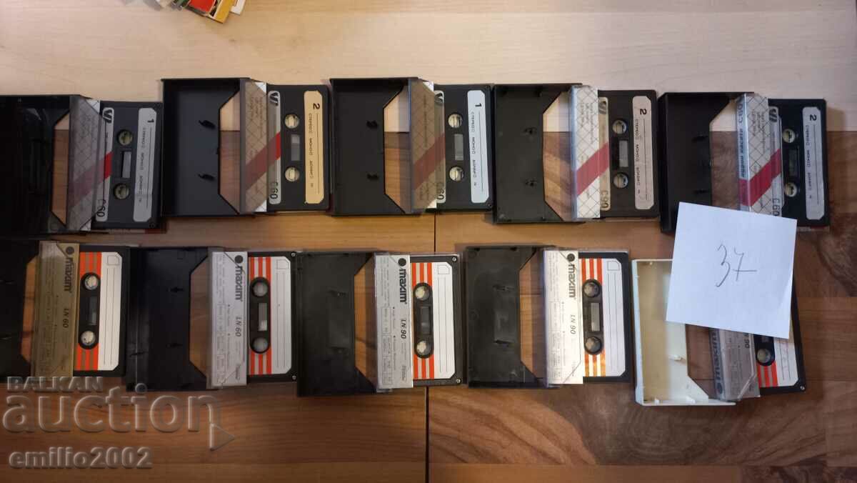 Audio cassettes 10pcs 37 with price 9.00 BGN | € 4.60 Audio cassettes 10pcs 37 with price 9.00 BGN | € 4.60