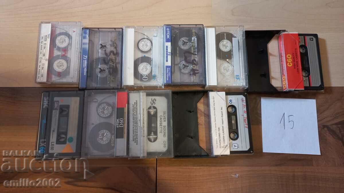 Audio cassettes 10pcs 15 with price 9.00 BGN | € 4.60