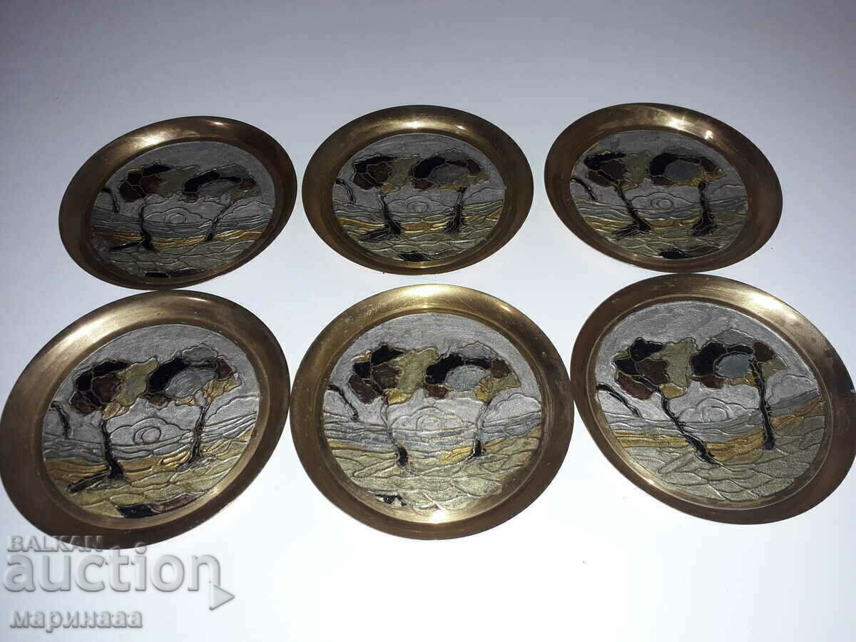 SET OF SOLID PLATES. BRASS, ENAMEL with price 35.00 BGN | € 17.90 SET OF SOLID PLATES. BRASS, ENAMEL with price 35.00 BGN | € 17.90