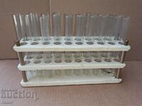 Laboratory test tubes WITH STAND - glass 20 pcs