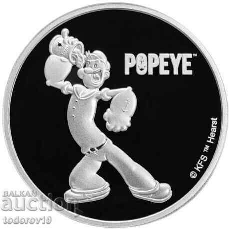 1 oz. Silver Popeye 2024 - insula Fiji
