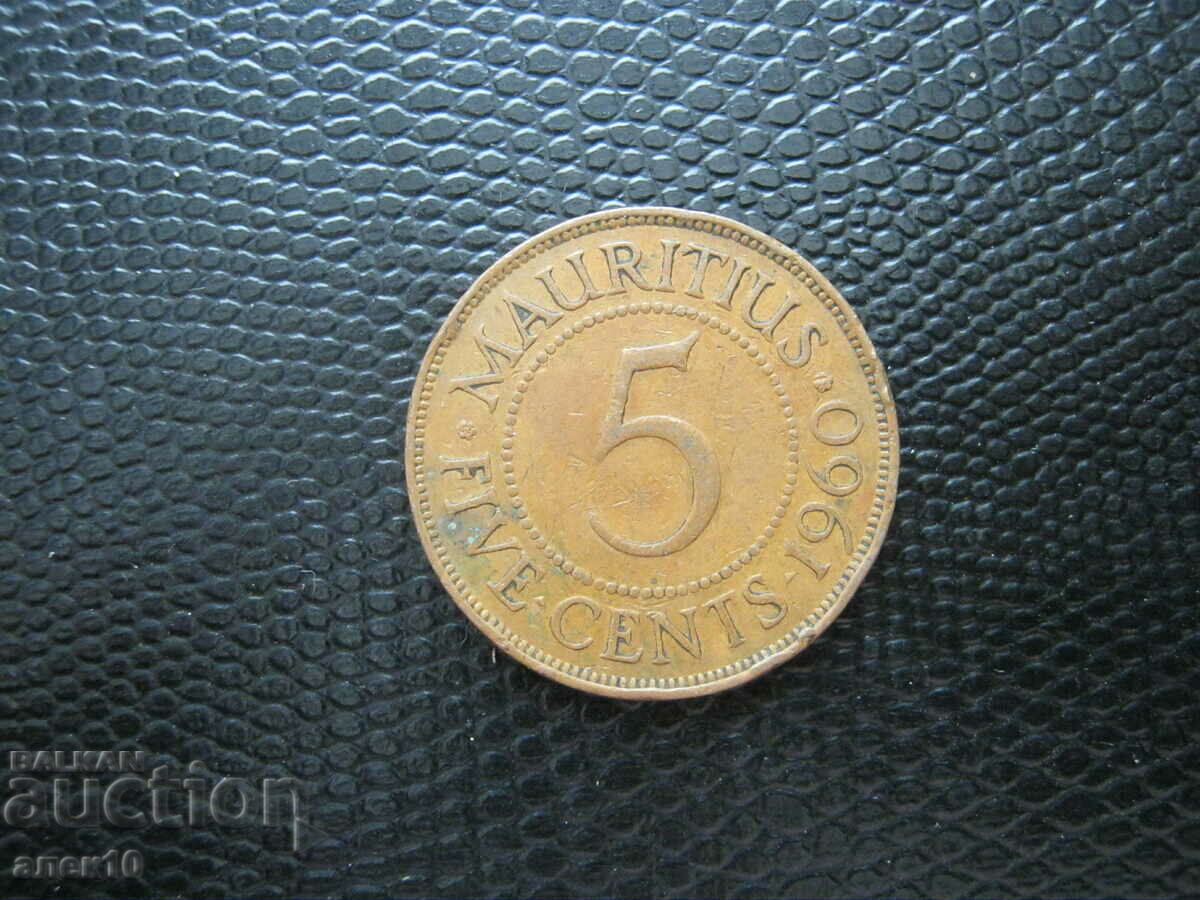 Mauritius 5 cents 1960