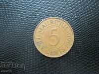 Mauritius 5 cents 1960