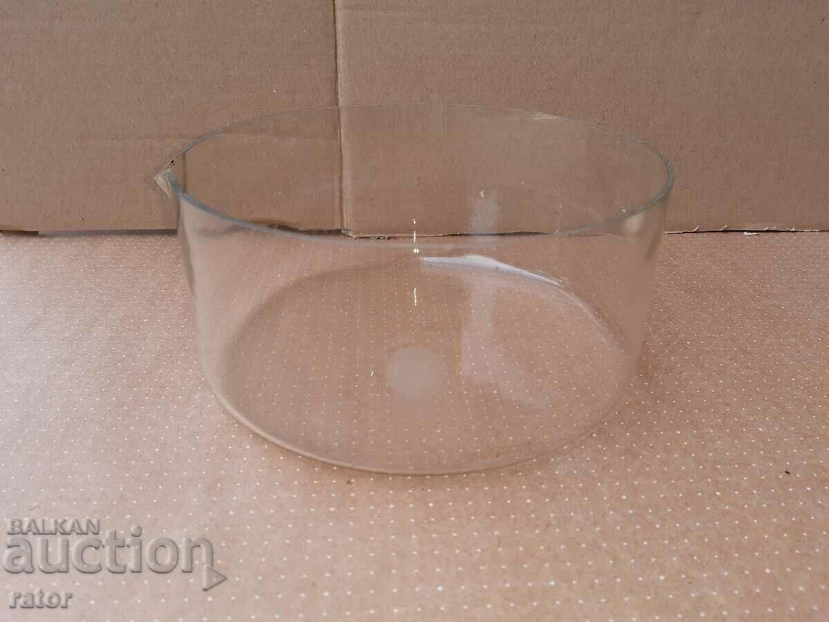 Large laboratory heat-resistant container. Laboratory glassware