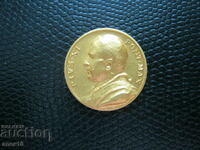 Token Pope Pius 11 gold plated