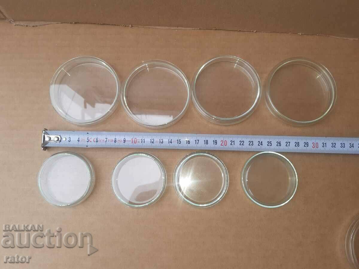 Laboratory glassware - PETRI dishes - 8 pcs