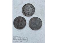 3 silver coins 1 mark Germany silver 1886,1891,1892