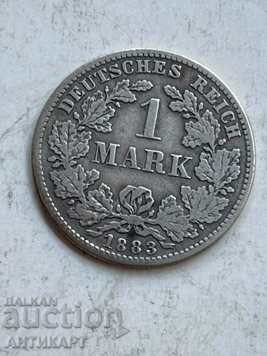 monedă rară de argint 1 marcă Germania argint 1883 D