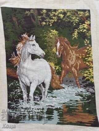Άλογα σε ποτάμι με κλωστές Αριάδνης Τιμή 160 BGN.