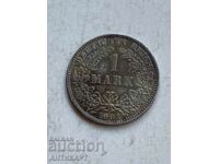 rare silver coin 1 mark Germany silver 1901 J