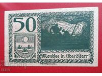 Банкнота-Австрия-Г.Австрия-Мондзее-50 х.1920-зелена и кафява