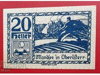 Bancnota-Austria-G.Austria-Mondsee-20 Heller 1920-albastru
