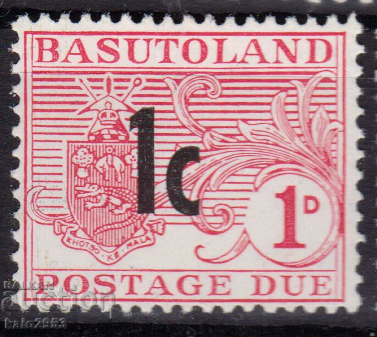 GB/Basutoland-1961-За доплащане-Надп.нов номинал,MLH