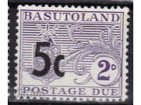 GB/Basutoland-1961-За доплащане-Надп.нов номинал,MLH