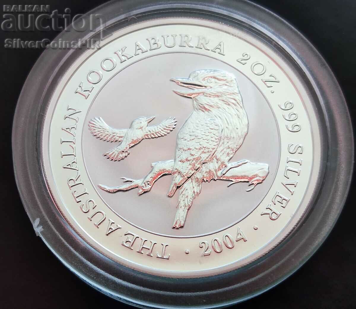 Silver 2 oz Australian Kookaburra 2004 with price 300.00 BGN | € 153.39 Silver 2 oz Australian Kookaburra 2004 with price 300.00 BGN | € 153.39