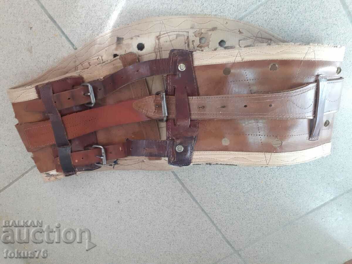 Old wide leather belt girdle