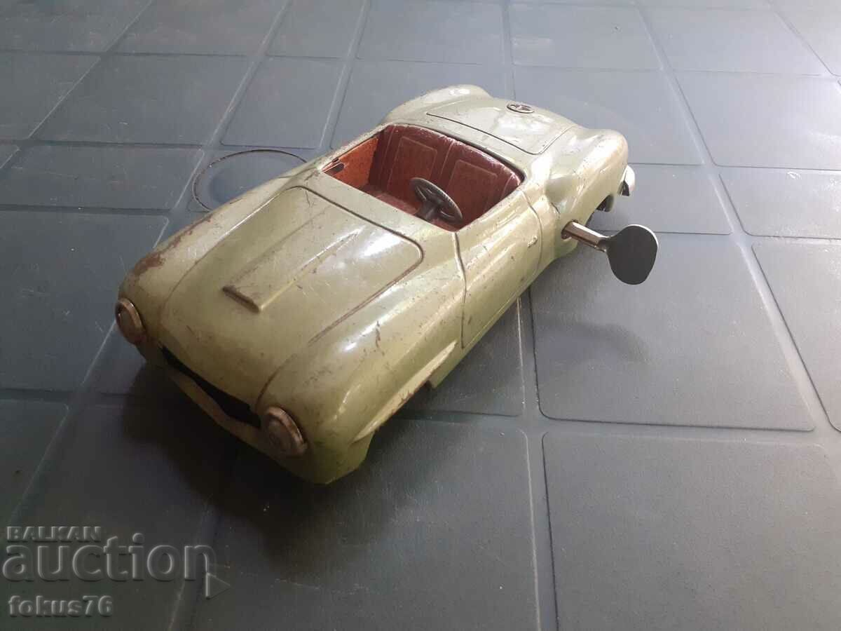 Old metal German Mercedes pram with mechanism - rare