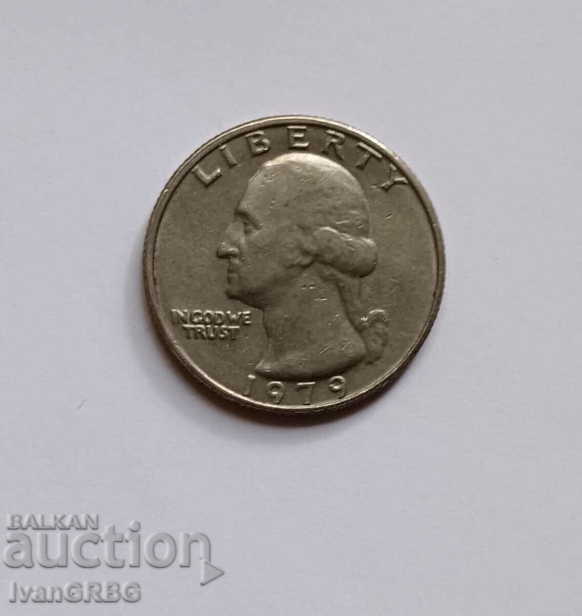 1/4 долар САЩ 1979 25 цента Америка 1979 монета САЩ $1/4