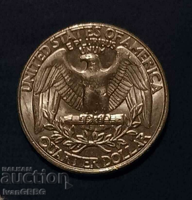 1/4 долар САЩ 1998 САЩ 25 цента 1998 монета - 5 1/4 долар САЩ 1998 САЩ 25 цента 1998 монета - 5
