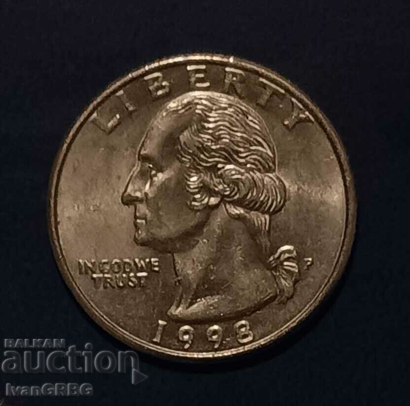 Moneda de 1/4 dolar SUA 1998 25 Centi SUA 1998