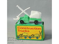 Old Soc plastic toy model truck excavator with box