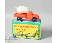 Old Soc plastic toy model truck cement truck box